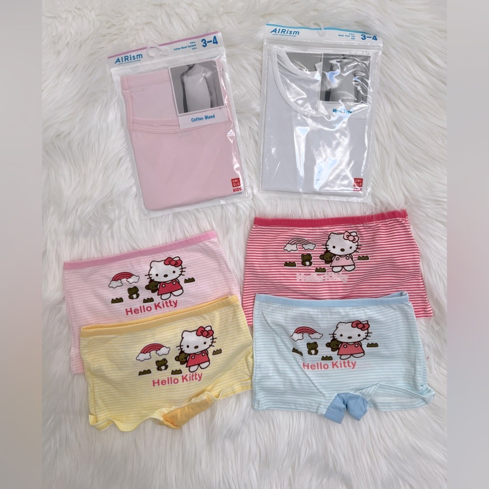 Uniqlo Airism Tank & Camisole (NWT) + Hello Kitty briefs